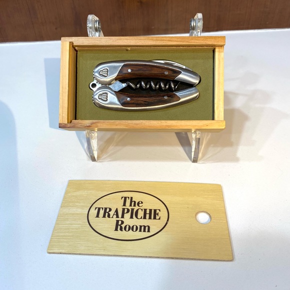 COPY - Corkscrew with wood inlay in box. NWOT - Picture 1 of 8